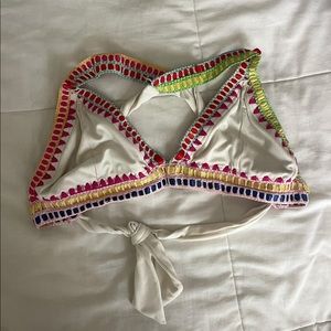 White Threaded Bikini Top